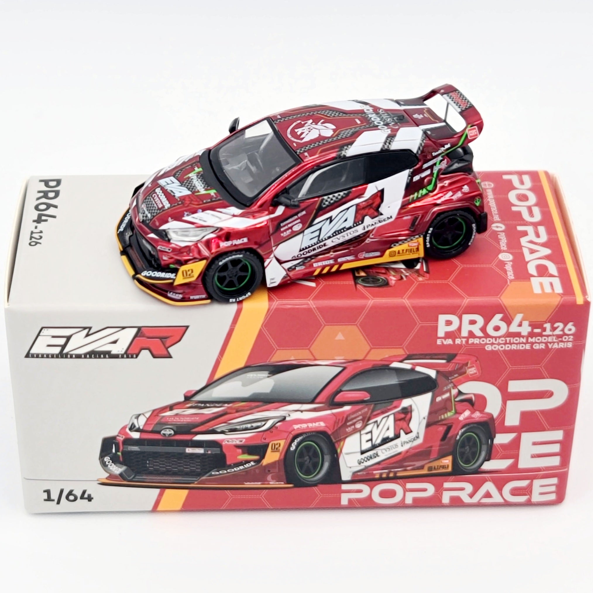Pop Race Toyota Goodride GR Yaris EVA RT - 1:64 (2025 Limited Edition)